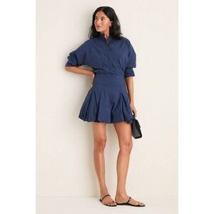 NWT SIMKHAI Midnight Effie Bubble Mini Dress On Tuckernuck Site ($495) Size 4